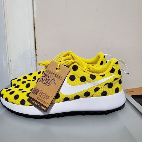 Nike Roshe Mens Sz 11 Golf Next Nature Golf Sneakers Yell “Polka Dot” FD2599700 - Picture 1 of 9